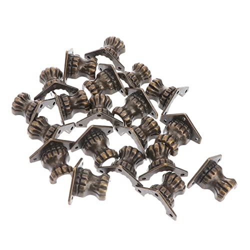 VILLCASE 20 Stücke Box Legierung Basis Füße Bein Vintage Fuß Antike Ecken Retro Schmuck Ständer Dekoration Holz Fall Füße von VILLCASE