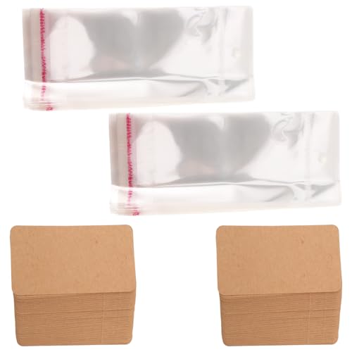 VILLCASE 200sätze Kraftpapierkarte Mit Transparentem Beutel Als Schmuckverpackungskarte Für Ohrringe DIY-Design Kompaktes Display Für Einzelhandel Und Heimwerker VILLCASE 200sätze Kraftpapierkarte Mit Transparentem Beutel Als Schmuckverpackungskarte Für Ohrringe DIY-Design Kompaktes Display Für Einzelhandel Und Heimwerker von VILLCASE
