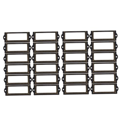 VILLCASE 24 Stück Teiliges Vintage Etikettenrahmen aus Kupfer Robustes Medicine Label Frame für Medikamentenschrank und Boxen Langlebiger Antiker Rahmen zur Einfachen Beschriftung und VILLCASE 24 Stück Teiliges Vintage Etikettenrahmen aus Kupfer Robustes Medicine Label Frame für Medikamentenschrank und Boxen Langlebiger Antiker Rahmen zur Einfachen Beschriftung und von VILLCASE