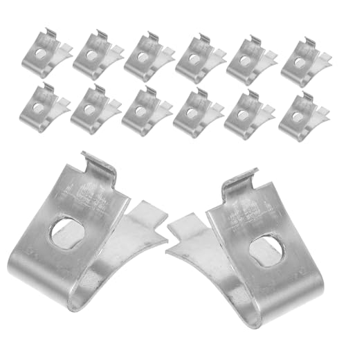 VILLCASE 24 Stücke Teiliges Edelstahl Regalstützen Clips Rostfreie Pilaster Regalhalter Verschleißfest Belastbar Poliert Sicherer Halt für Küchen Möbelregale Raumnutzung von VILLCASE