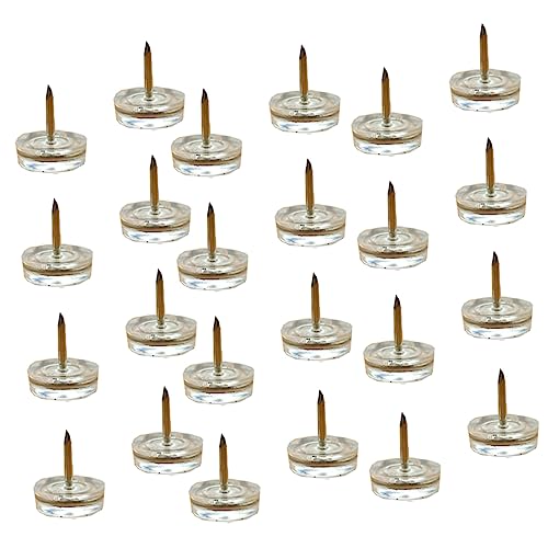 VILLCASE 24stücke Sofanägel Für Möbel Dekorative Sofaknöpfe Verdickt Mit Nylonkopf Und Eisenstift Zur Polsterung Und Schutz des Holzbodens von VILLCASE