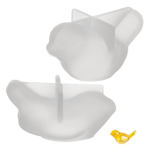VILLCASE 2Stücke Kreative Vogel Silikonform Waschbar und Wiederverwendbar DIY Gießform für Entzückende Tischdekoration für Kristallharz und Kunsthandwerk von VILLCASE
