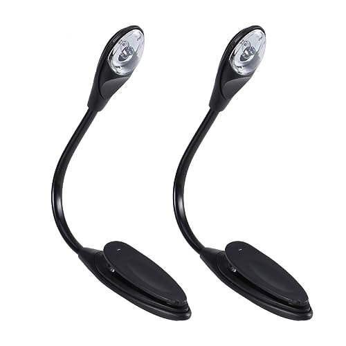 VILLCASE 2stücke Buchlampe Led Clip Lampe Für Bücher Mit Knopfbatterie Tragbar Flexibel Für Bett Und Reisen Schwarz VILLCASE 2stücke Buchlampe Led Clip Lampe Für Bücher Mit Knopfbatterie Tragbar Flexibel Für Bett Und Reisen Schwarz von VILLCASE