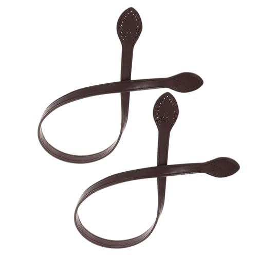 VILLCASE 2stücke Lederhandtaschengriffe Ersatz Taschengurt Aus Kunstleder Handtaschengurt Für Damen Kaffee Mit Feiner Handwerkskunst Und Klassischem Design von VILLCASE