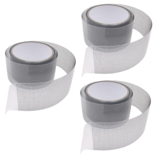 VILLCASE 3 Rollen Fenster Mesh Reparaturband Selbstklebendes Tape zur Reparatur von Fenstergittern Insektenschutz und Zelt oder Wohnmobilfenstern von VILLCASE