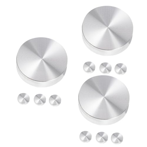 VILLCASE 3 Sätze Aluminiumlegierungs Rundscheibenadapter Für Teetische Multifunktional Stabil Und Leicht Für Vitrinen Und Verschiedene Anwendungen 4 Stück * 3 von VILLCASE