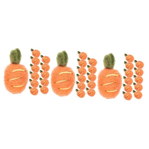 VILLCASE 3 Sätze DIY Filzkarotten Haarschmuck Zubehör Für Kreative Bastelprojekte Für Haarschmuck Puppen Und Kleidung Süßes Design 12 Stück * 3 von VILLCASE