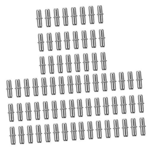 VILLCASE 3 Sätze Regalstützen Robuste Trennwandstützen Für Kleiderschränke Und Hochbelastbar Rostfrei Installieren Passend Für Glasplatten 50 Stück * 3 von VILLCASE