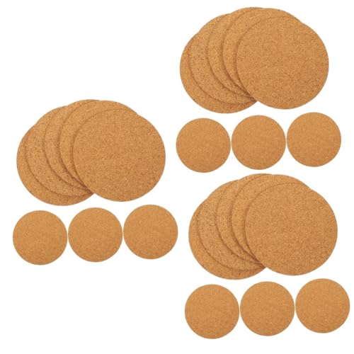 VILLCASE 3 Sätze Selbstklebende Korkunterlage Displayfilz Mehrzweck Message Board Selbstklebende Korktafel Pinnwand Untersetzer Kartennägel Wandkorktafel Filztafel 80 Stück * 3 von VILLCASE