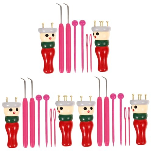 VILLCASE 3 Sätze Strickwerkzeug Spool Loom Knitter für DIY Handarbeiten für Armbänder und Untersetzer Leicht und Langlebig Geschenkidee für Strickliebhaber von VILLCASE