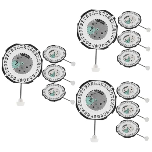 VILLCASE 3 Sätze Uhrwerke Zubehör Uhr-kalenderzifferblatt Reparieren Kalenderzifferblatt Ansehen Tag Uhr-Kalender-zifferblatt Für Uhr Kalenderzifferblatt Einer Mechanischen Uhr 4 Stück * 3 von VILLCASE