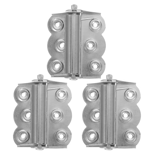 VILLCASE 3 Stück Federbelastete Türscharniere für Fenster und Türen Leise Schließend für Küchen und Balkone Silber von VILLCASE