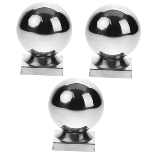 VILLCASE 3 Stück Handlauf Kugel Stabile Treppengeländer Finial Abdeckkappe für und Außeneinsatz für Tore und Zäune Einfache Installation Robustes Design von VILLCASE