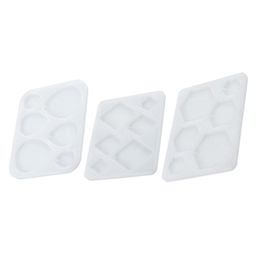 VILLCASE 3 Stück Schmuckkleber Tropfformen Epoxid Anhängerformen Harzformen Für Schmuck Harzform Schmuck Sechseck Harzform Geometrische Harz Anhängerformen Ohrringformen Kieselgel von VILLCASE
