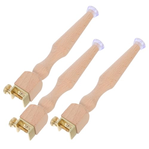 VILLCASE 3 Stück Teiliges Holz Stickrahmen Ständer Verstellbare Tischstützen für Kreuzstich und Nähprojekte und Platzsparend für Verschiedene Sticktechniken von VILLCASE