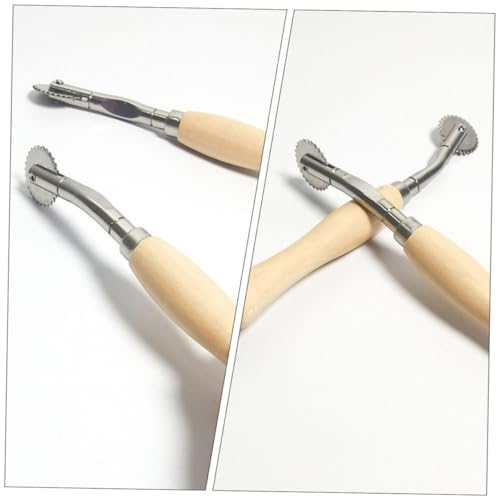 VILLCASE 3 Stück Teiliges Toothed Cloth Wheel mit Holzgriff Langlebiges für Präzises Markieren und Manuelles Nähen Rostfreie Zahnräder Komfortabler Griff für Schneidermuster und VILLCASE 3 Stück Teiliges Toothed Cloth Wheel mit Holzgriff Langlebiges für Präzises Markieren und Manuelles Nähen Rostfreie Zahnräder Komfortabler Griff für Schneidermuster und von VILLCASE