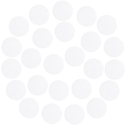 VILLCASE 30 Stück Rundes Kunststoffnetz für DIY Stickerei Vielseitige Bastelmaterialien für Erwachsene für Untersetzer Lesezeichen und Mehr von VILLCASE