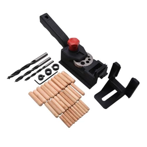 VILLCASE 38 Stück Teiliges Holzloch bohrset aus Gehärtetem Stahl DIY Holzverbindungs bohrer mit Rundloch positionierer Präzise Bohrführung für Holzbearbeitung und Möbelmontage von VILLCASE