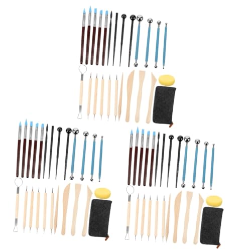 VILLCASE 3Er Set Töpferwerkzeug Set Polymer Ton Werkzeuge Ton Modellierwerkzeuge Töpfer Ton Werkzeug Ton Schnitzwerkzeuge Bildhauerei Polymer Ton Punktierwerkzeug Modellier Ton Ofen Back von VILLCASE