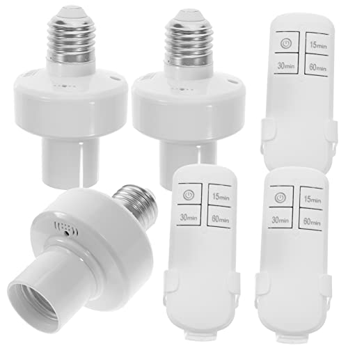 VILLCASE 3Stücke Teiliges Fernbedienungslichtsockel Drahtloser Lichtschalter mit Timerfunktion Installieren Kompatibel mit LED und Energiesparlampen VILLCASE 3Stücke Teiliges Fernbedienungslichtsockel Drahtloser Lichtschalter mit Timerfunktion Installieren Kompatibel mit LED und Energiesparlampen von VILLCASE