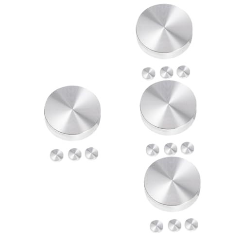 VILLCASE 4 Sätze Aluminium Rundadapter Für Glastische Antirutsch Pads Für Teetische Couchtische Vitrinen Robuster Aluminiumlegierungs Diskadapter Leicht Und Tragbar 4 Stück * 4 von VILLCASE