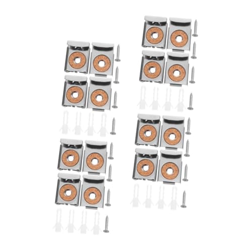 VILLCASE 4 Sätze Heavy Duty Spiegelhalter Clips aus Metall Federbelastete Glashalter für Dicke Spiegel Wandbefestigung mit Schrauben und Dübeln Einstellbare Glashalterungen für Rahmenlose VILLCASE 4 Sätze Heavy Duty Spiegelhalter Clips aus Metall Federbelastete Glashalter für Dicke Spiegel Wandbefestigung mit Schrauben und Dübeln Einstellbare Glashalterungen für Rahmenlose von VILLCASE