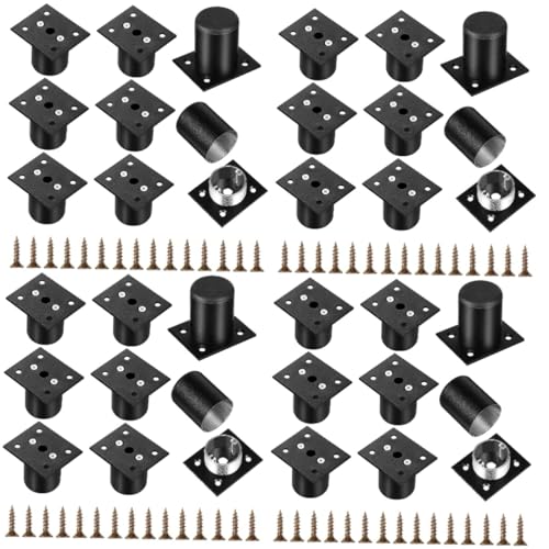 VILLCASE 4 Sätze Teiliges Verstellbare Möbelbeine Aluminiumlegierung Stabil Und Kratzfest Für DIY Möbel Wie Sofa Tv Schrank Und Einfache Installation Mit Montageschrauben 8 Stücke * 4 von VILLCASE