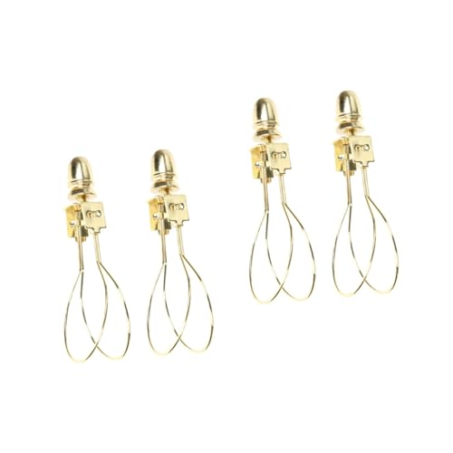 VILLCASE 4 Stck Lampenschirm Adapter Clip DIY Lampenfassung Halterung für Tischlampe und Stehlampe Einfacher Lampenschirm Befestiger ohne Gestell Goldfarbene Lampenclip Halterung für von VILLCASE