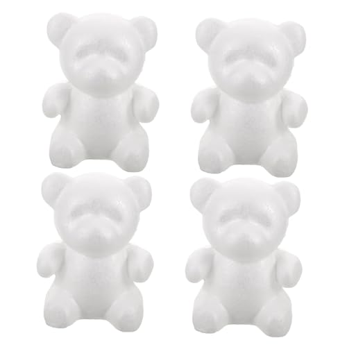 VILLCASE 4 Stück DIY Bärenform Weiße Schaumstoff Figur für Kreative Malprojekte für Bastelarbeiten Floristik und Raumdekoration VILLCASE 4 Stück DIY Bärenform Weiße Schaumstoff Figur für Kreative Malprojekte für Bastelarbeiten Floristik und Raumdekoration von VILLCASE