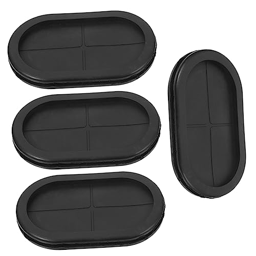 VILLCASE 4 Stück Gummistopfen für Kabeldurchführungen Ovale Doppelseitige Dichtungen aus Umweltfreundlichem Flammhemmendem für Präzise Drahtschutzlösungen von VILLCASE