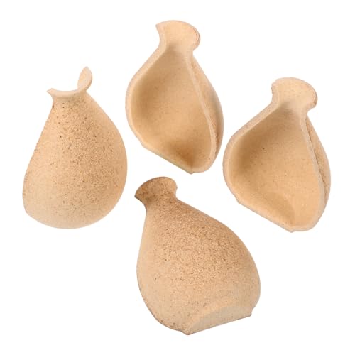 VILLCASE 4 Stück Handgefertigtes Vase -Material Bemalung einer halben Vase Boho DIY -handgefertigte Vasen Graffiti-Vase zum Selbermachen Vintage - Holz Khaki von VILLCASE