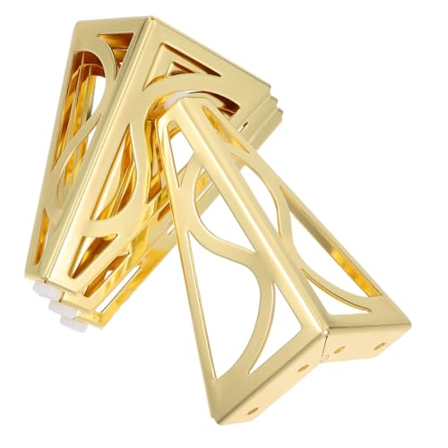 VILLCASE 4 Stück Hohe Möbelfüße für Sofa Tisch Schrank Füße mit Goldener Oberfläche Modern und Vielseitig Einsetzbar von VILLCASE