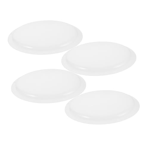 VILLCASE 4 Stück LED Lampenschirm Rund aus Kunststoff Antibeschlagener Lampenabdeckung mit Halterung Gleichmäßige Lichtverteilung Blendfrei für Badezimmer Küchen Wohnzimmer und Büros von VILLCASE