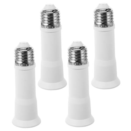 VILLCASE 4 Stück Lampenfassung Verlängerung Ausziehbarer Lichtadapter für Außen Schraubfassung Verlängerungssockel Kompatibel mit Glühbirnen für Gleichmäßige Lichtverteilung von VILLCASE