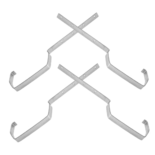 VILLCASE 4 Stück Metall Rinnenstützbrackets Robuste Regenrinne Halterungen für Stabile Dachrinnenmontage Verhindert Durchhängen und Sorgt für Effizienten Wasserablauf von VILLCASE