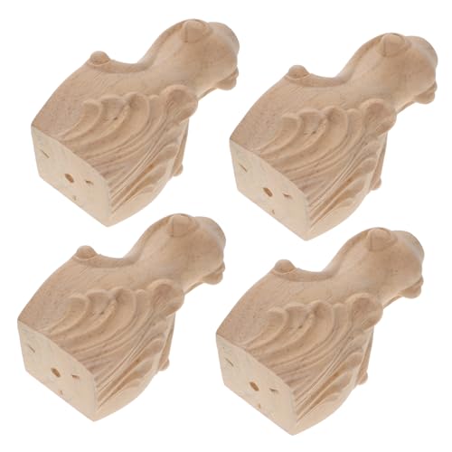 VILLCASE 4stücke Tischbeine Aus Holz Für Möbel Strapazierfähig Als Sofabeine Schrankfüße Nachttischbeine Holzschnitzbeine Für Kommoden von VILLCASE