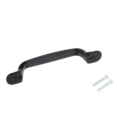 VILLCASE 4 Stück Ovalförmige Metallgriffe aus Aluminiumlegierung Lochabstand Schwarze Schrankgriffe für Küchenschränke Kleiderschränke und Kommoden Vintage Stil von VILLCASE