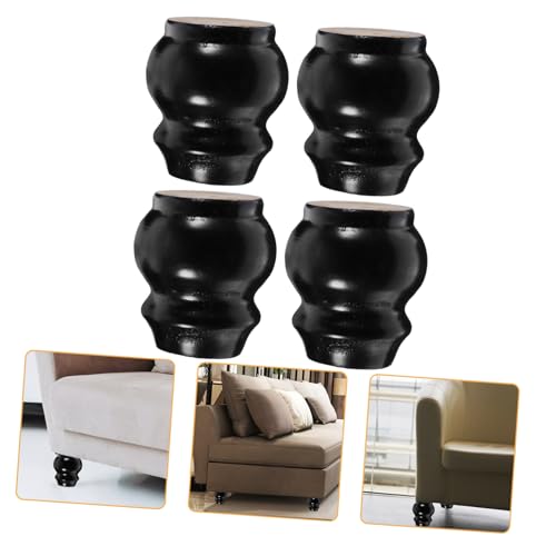 VILLCASE 4stücke Walnussfarbene Möbelbeine Ersatzfüße Für Sofas Sessel Und Kommoden Installieren Langlebig Und Stilvoll Für Jedes Zuhause von VILLCASE