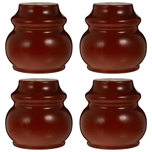 VILLCASE 4 Stück Sofabeine für schwer Möbelfüße modernes Couchbein kreisförmig Couchbeine tauschen Couch Beinersatz Ersatz-Couchbeine Tischbein Möbelbeinbeschläge Holz von VILLCASE