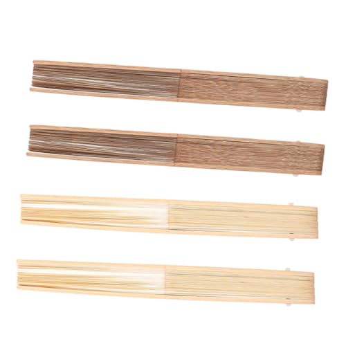 VILLCASE 4 Stück Teiliges Faltbarer Handfächerrahmen Holz Leichter Robuster DIY Bausatz mit Benutzerfreundlichem Design für Einfache Montage und Traditionelle Handwerkskunst für von VILLCASE