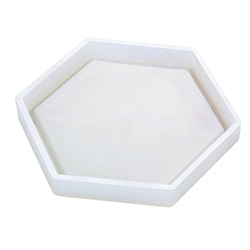 VILLCASE 4 Stück Untersetzer DIY Form untersetzer silikonform DIY Untersetzer Form Kristallharz DIY-Form Silikonform für Untersetzer Schalenmattenform Silikon -Untersetzerform Weiß von VILLCASE