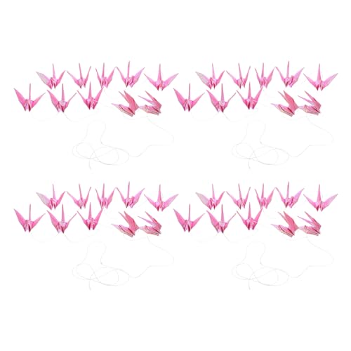 VILLCASE 4 Stück Wasserdichte Origami-Schmuck Girlanden Handgefaltete Papier-Vögel Rosa Perlmutt Fertige Hängedekoration für Hochzeitsfeiern Brautparty und Outdoor-partydeko VILLCASE 4 Stück Wasserdichte Origami-Schmuck Girlanden Handgefaltete Papier-Vögel Rosa Perlmutt Fertige Hängedekoration für Hochzeitsfeiern Brautparty und Outdoor-partydeko von VILLCASE