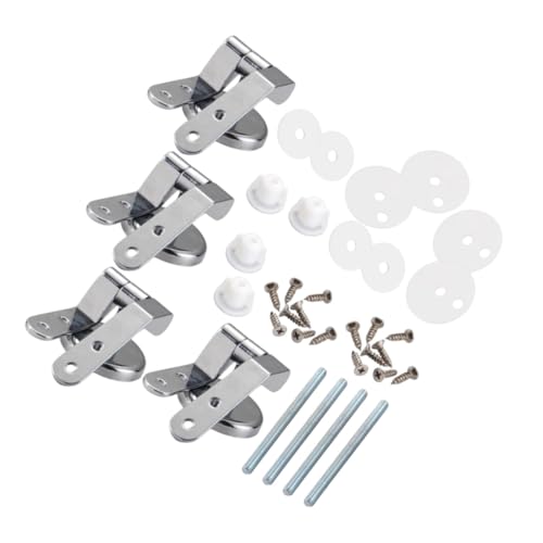 VILLCASE 4 Stücke Wc Deckel Scharnier Wc Sitz Bad Scharnier Scharniere Silber Legierung VILLCASE 4 Stücke Wc Deckel Scharnier Wc Sitz Bad Scharnier Scharniere Silber Legierung von VILLCASE