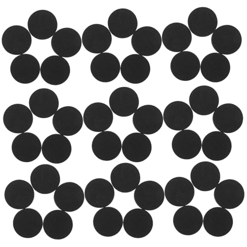 VILLCASE 48stücke Selbstklebende Schwarze Möbelpads Runde Antirutsch Und Stoßdämpferunterlagen Für Stühle Tische Sofas Und Elektrogeräte Geräuschreduzierung Und Stabile von VILLCASE