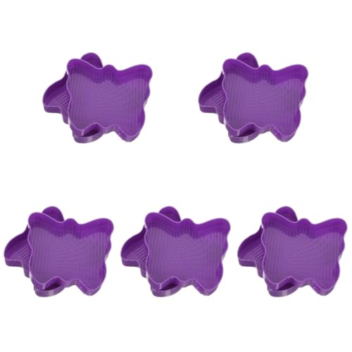 VILLCASE 5 Sätze Bastelbedarf Schmuckherstellung Diamantbild Diamond Paninting Strass-sortierbrett Ablagefach Mischtabletts Aus Strass Schmuck Strass Tablett Plastik Violett 2 Stück * 5 von VILLCASE
