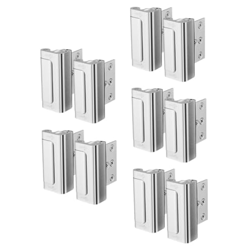 VILLCASE 5 Sätze Sicherheitstürschraube Haustürschlösser Innentürschlösser Für Home Security Türschlösser Türschloss Verstärkung Aluminiumlegierung Silber 2 Stück * 5 von VILLCASE