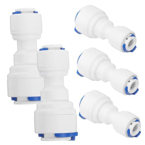 VILLCASE 5 Stück Schnellanschlussverbinder Gerader Rohrverbinder für Wasserfilter Wasserreiniger Kompatibel Einfache Installation Werkzeuglos für Trinkwassersysteme von VILLCASE