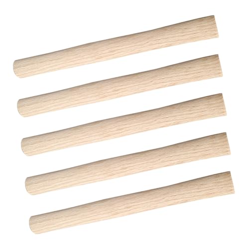 VILLCASE 5 Stück Teiliges Holz Hammergriff Ersatzset Ergonomischer Robuster Hammerstiel aus Solidem Holz Geschmeidig Poliert für Garten Werkstatt Bergbau und Heimwerker Langlebig und von VILLCASE