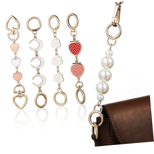 VILLCASE 5 Stück Teiliges Metallketten Blumen Erdbeere und Mond Stabile Taschenriemenverlängerung für Handtaschen Dekorative Purse Handbag Chain Einfach zu Befestigen Vielseitig Einsetzbar VILLCASE 5 Stück Teiliges Metallketten Blumen Erdbeere und Mond Stabile Taschenriemenverlängerung für Handtaschen Dekorative Purse Handbag Chain Einfach zu Befestigen Vielseitig Einsetzbar von VILLCASE