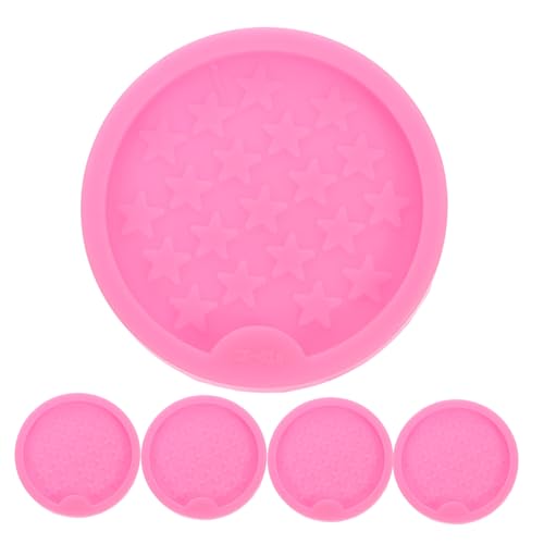 VILLCASE 5 Stück Teiliges Silikon-untersetzer-formen- Wiederverwendbare Epoxidharz-gießform mit Glatter Oberfläche für DIY Resin-untersetzer Kreative Bastelprojekte Vielseitig für von VILLCASE